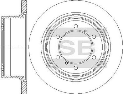 Тормозной диск Sangsin Hi-Q задний для Hyundai Galloper II 1998-2003. Артикул SD4335