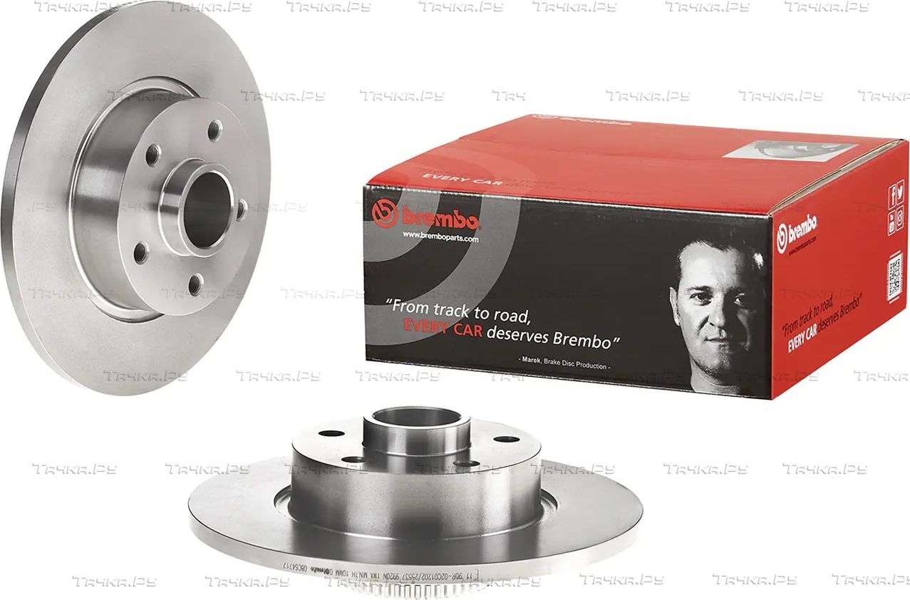 Тормозной диск Brembo PRIME LINE - With Bearing Kit задний для Opel Vivaro B 2014-2018. Артикул 08.C647.17