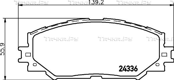 Тормозные колодки Mintex передние для Toyota Yaris III 2012-2013. Артикул MDB2785