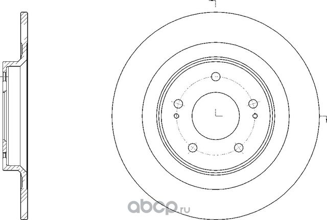 Диск тормозной (G-Brake). Артикул GR12036