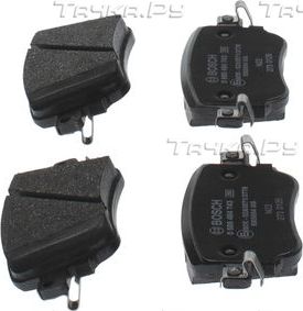 Тормозные колодки Bosch (Low-Metallic) задние для SEAT Leon III 2012-2014. Артикул 0 986 494 743