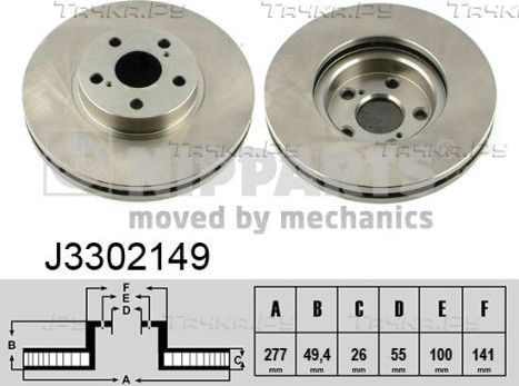 Тормозной диск Nipparts. Артикул J3302149