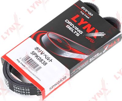 Приводной ремень поликлиновой LYNXauto. Артикул 5PK0838