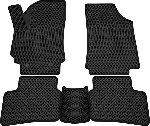 Коврики Rezkon 3D EVA Ромб резиновые для салона Hyundai Creta I 2016-2021 Черный кант. Артикул 9220065101