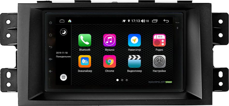 Установочный комплект: головное устройство NaviPilot 2DIN с экраном 7" FT Android 9, DSP, сенсорные кнопки для Kia Mohave 2008-2026. Артикул NPD9L-WR-832-07 Mohave