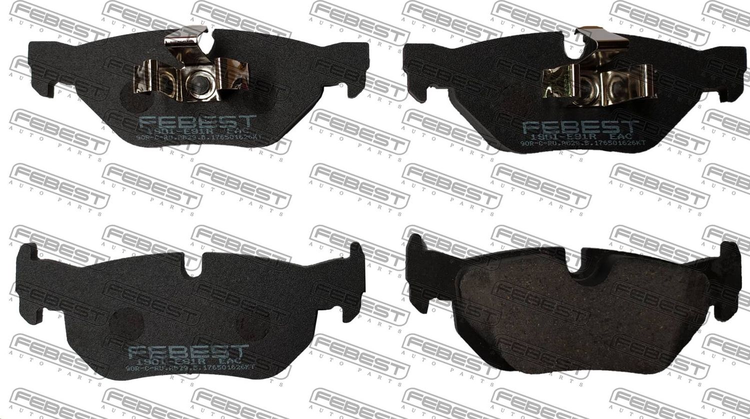 Тормозные колодки Febest. Артикул 1901-E91R