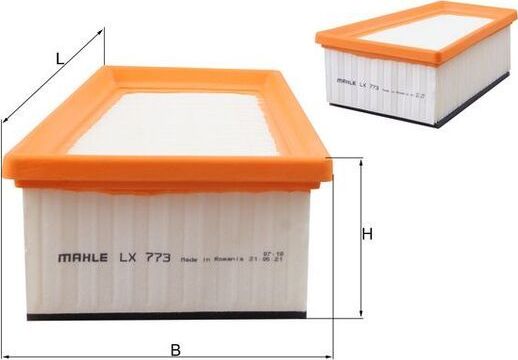 Воздушный фильтр Mahle-Knecht. Артикул LX 773