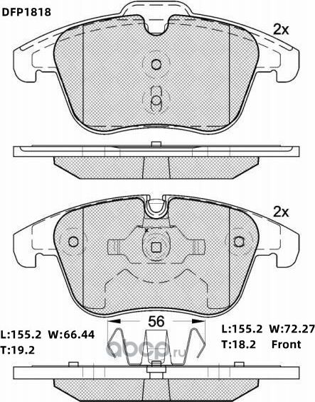 Колодки тормозные дисковые Double Force Double Force. Артикул DFP1818