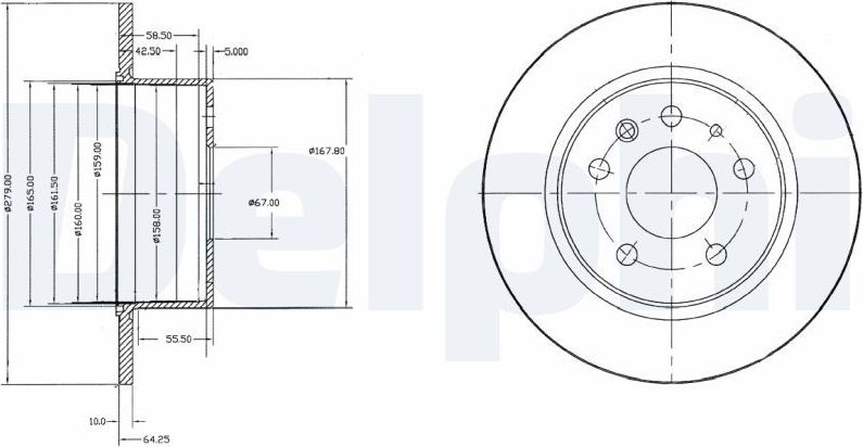 Тормозной диск Delphi. Артикул BG2252