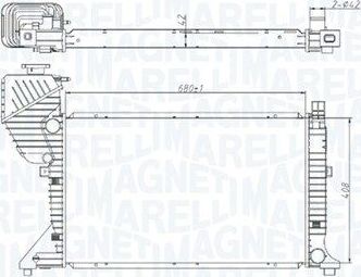 Радиатор охлаждения двигателя Magneti Marelli. Артикул 350213177400
