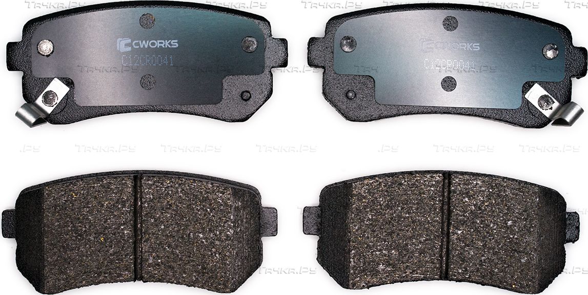Тормозные колодки Cworks задние для Hyundai Accent III 2005-2010. Артикул C12CR0041
