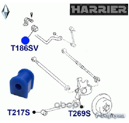 48818-48010 сайлентблоки полиуретановые (Фортуна). Артикул T186SV