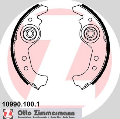 Тормозные колодки Zimmermann для Autobianchi A 112 1969-1985. Артикул 10990.100.1