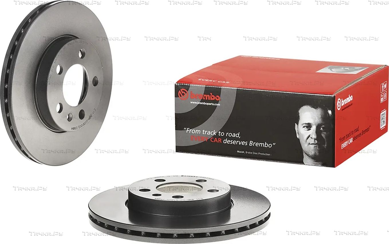 Тормозной диск Brembo PRIME LINE - UV Coated передний для SEAT Ibiza V 2017-2026. Артикул 09.D570.11
