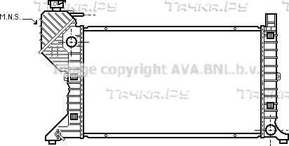 Радиатор охлаждения двигателя AVA для Mercedes-Benz Sprinter 903 1995-2006. Артикул MSA2183