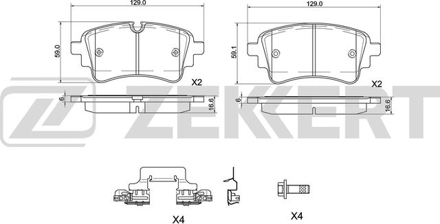 Тормозные колодки Zekkert. Артикул BS-1081