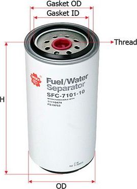Топливный фильтр-сепаратор Sakura. Артикул SFC-7101-10