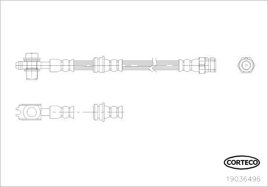Тормозной шланг Corteco. Артикул 19036496