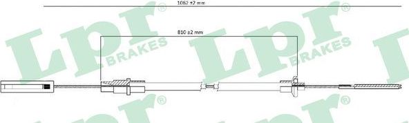 Трос сцепления LPR для Volkswagen Golf II 1983-1992. Артикул C0256C