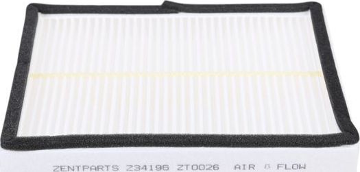 Салонный фильтр Zentparts. Артикул Z34196