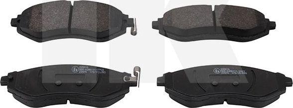 Тормозные колодки NK передние для Daewoo Kalos 2002-2004. Артикул 225016