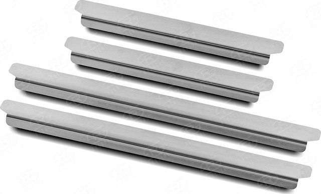 Накладки RusStal на пороги (лист нерж. шлифованный) для Kia Mohave I рестайлинг 2 2020-2026. Артикул KIMOH20-02