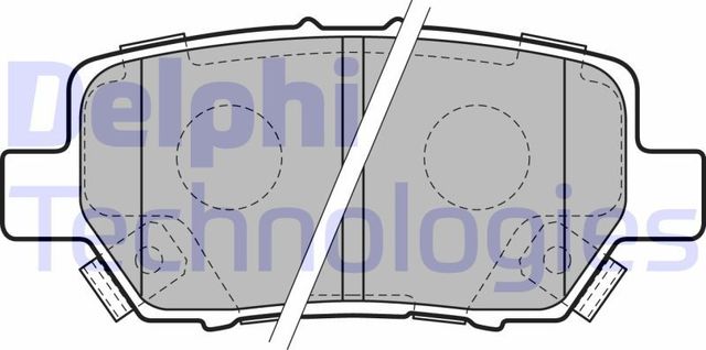 Тормозные колодки Delphi задние для Ford Ranger II 2006-2012. Артикул LP2160