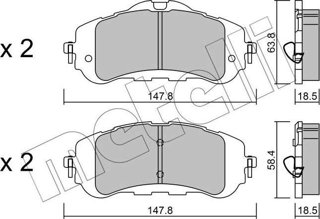 Тормозные колодки Metelli. Артикул 22-0983-0