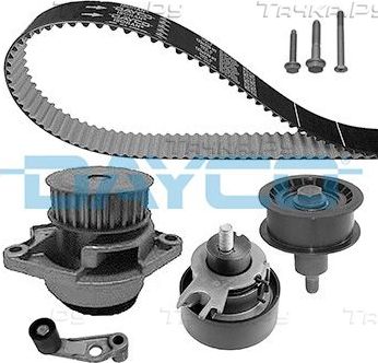 Помпа (водяной насос) с комплектом ремня ГРМ Dayco для SEAT Toledo II 2000-2002. Артикул KTBWP3380