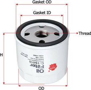 Масляный фильтр Sakura для Volvo V50 I 2005-2012. Артикул C-19410
