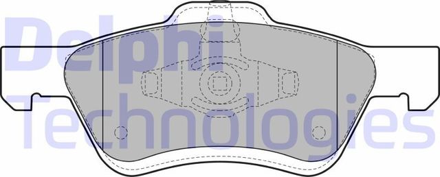 Тормозные колодки Delphi (Low-Metallic) передние для Haima 7 2010-2026. Артикул LP2161