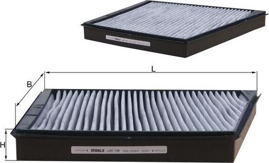 Салонный фильтр Mahle-Knecht. Артикул LAK 156