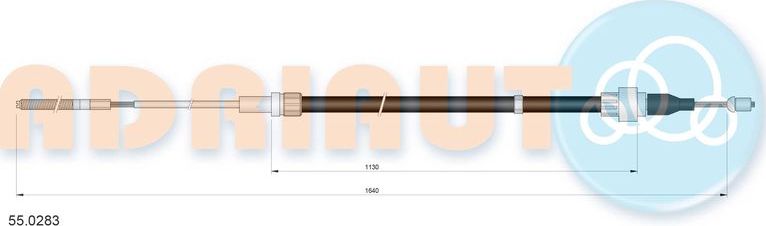 Трос ручника (тросик ручного тормоза) Adriauto. Артикул 55.0283