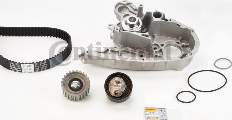 Помпа (водяной насос) с комплектом ремня ГРМ ContiTech. Артикул CT1148WP1