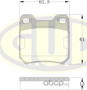 Тормозные колодки G.U.D.. Артикул GBP023900