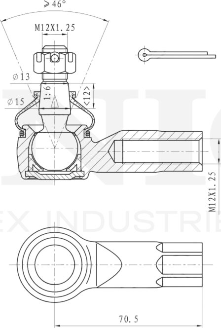 Наконечник рулевой тяги (Unio). Артикул SSP-10038