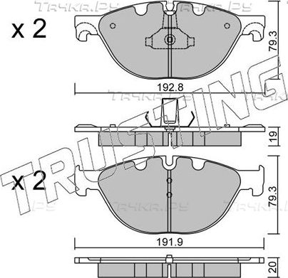 Тормозные колодки Trusting передние для BMW 6 III (F06/F13/F12) 2010-2018. Артикул 847.0