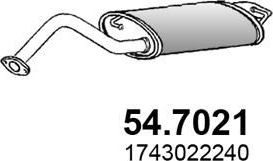 Глушитель Asso для Toyota Corolla E120, E130 2001-2007. Артикул 54.7021