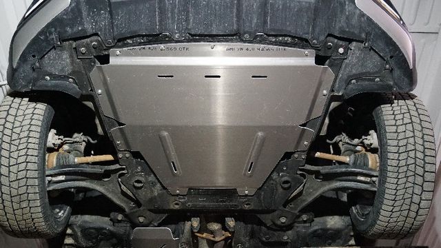 Защита алюминиевая ТСС (4 мм) для картера и КПП Lada Vesta Cross 2022-2026. Артикул ZKTCC00649