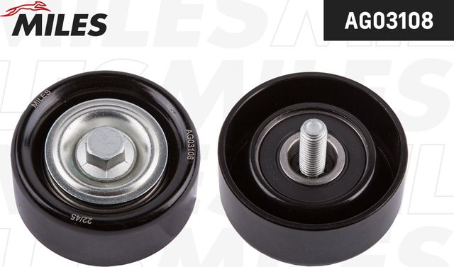 Направляющий (ведущий) ролик приводного поликлинового ремня Miles. Артикул AG03108