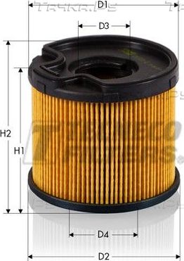 Топливный фильтр  Tecneco Filters для Peugeot 607 I 2000-2006. Артикул GS0301E