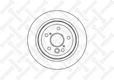 Тормозной диск Stellox задний для Toyota Noah II (R70) 2007-2013. Артикул 6020-4576-SX