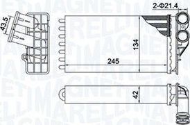 Радиатор отопителя (печки) Magneti Marelli. Артикул 350218430000