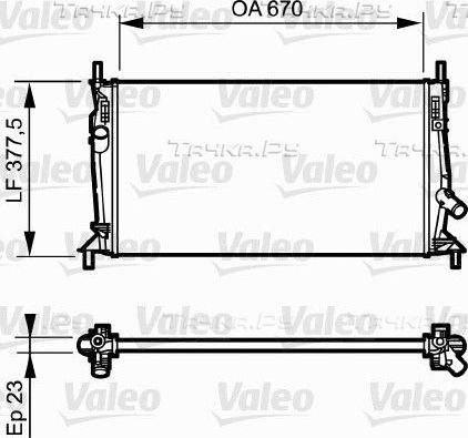 Радиатор охлаждения двигателя Valeo для Volvo C30 I 2006-2012. Артикул 734320