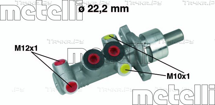 Тормозной цилиндр главный Metelli (алюминий) для Renault Kangoo I 1998-2010. Артикул 05-0310