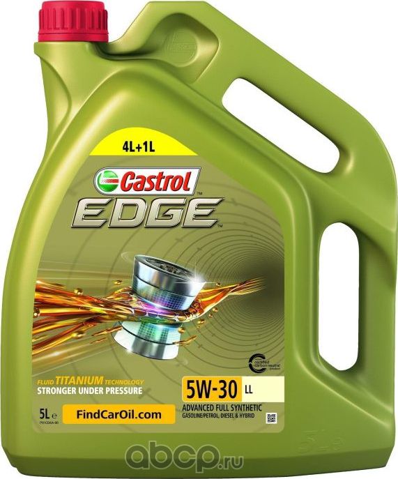 15E78A_Масло мотор. Промо EDGE 5W-30 LL (4л+1л) (Castrol). Артикул 15E78A