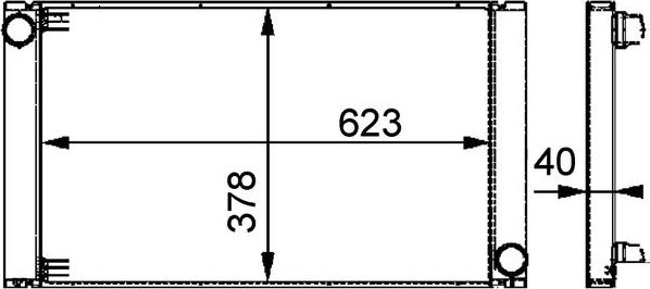 Радиатор охлаждения двигателя Mahle Premium для BMW 5 V (E60/E61) 2002-2010. Артикул CR 577 000P