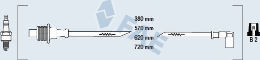 Высоковольтные провода (провода зажигания) (комплект) FAE для Citroen Evasion 1997-2002. Артикул 85010