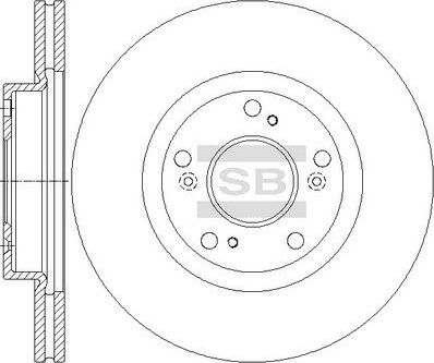 Тормозной диск Sangsin Hi-Q передний для BYD F6 2008-2014. Артикул SD4135
