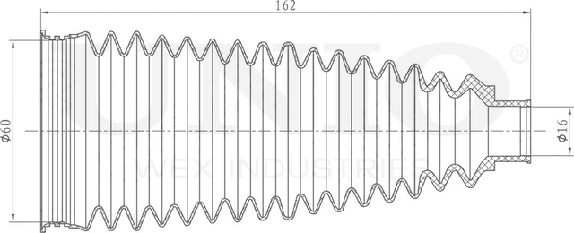 Пыльник рулевой рейки, комплект (Unio). Артикул DUC-20013K